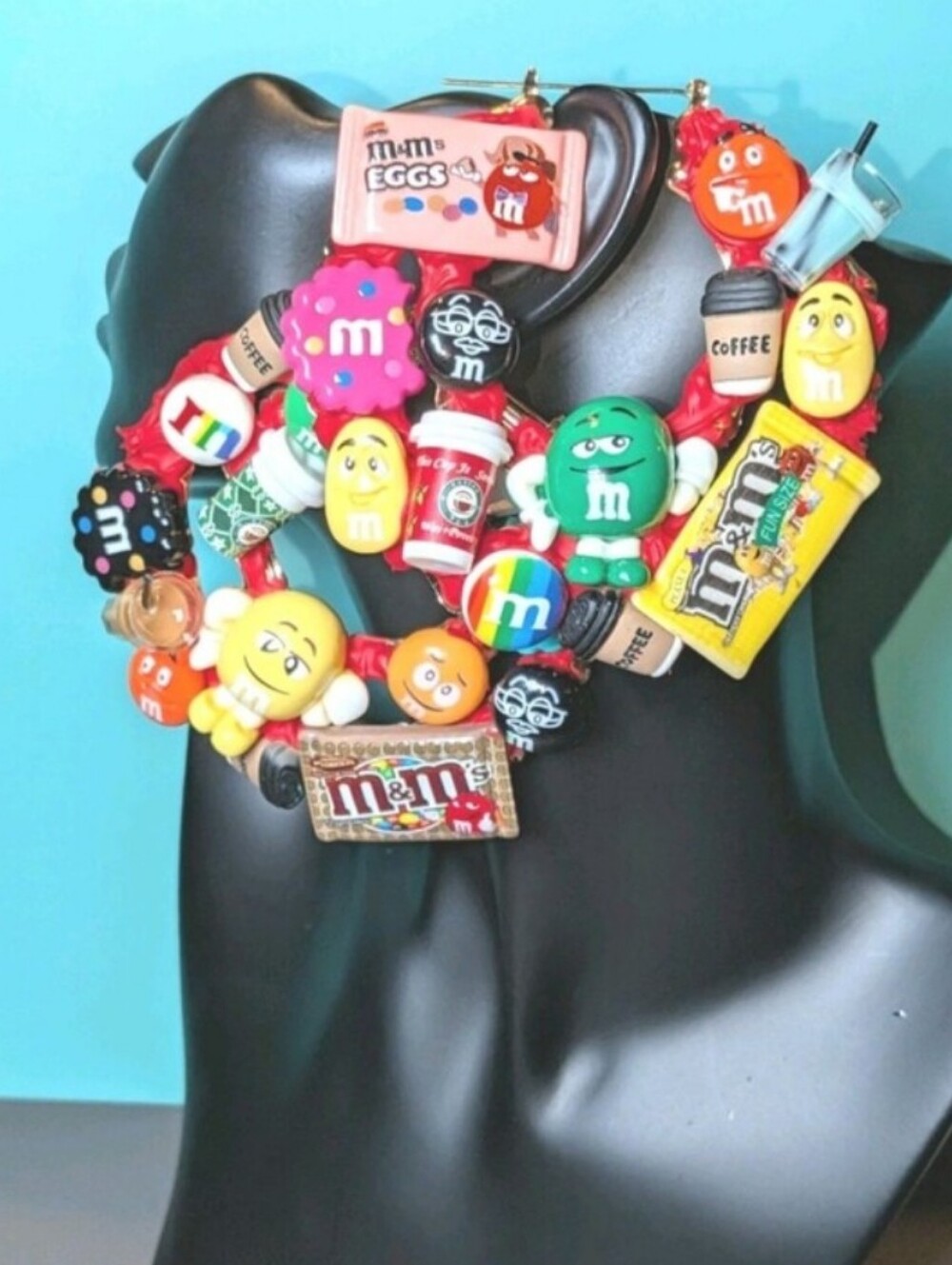 Hand Crafted Multicolor Candy Charm Statement Earrings